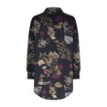 thumbnail image 4 of Birdeem Chemise Ajustée Ample pour Femme, Courte, devant, Dos Long, à Lacets, Manches Longues, Col en V, Haut/chemise, 4 of 5