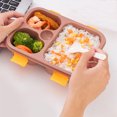 thumbnail image 1 of Vaidha Divided Bento Snack Box, 3 Compartments Reusable Meal Prep Lunch Containers For Kids Adults, Food Storage Containers For School Work Travel, 1 of 9