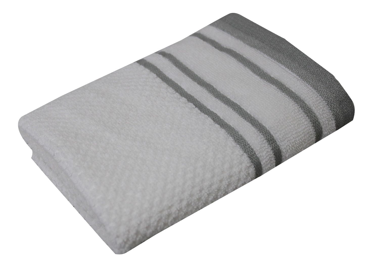 Hometrends Fashion Bath Towel, 30" x 54", Yarn Dyed, 350 GSM, White, 1 Piece