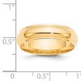 thumbnail image 3 of Or Jaune 14K 6mm Demi-Rond avec Bande de Bord Taille 10.5, 3 of 3