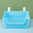 thumbnail image 4 of TISHITA Rabbit Toilet Box Hamster Indoor Potty Trainer Corner Litter Guinea Pig Pets Blue, 4 of 7