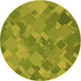 thumbnail image 1 of Ahgly Company Machine Washable Indoor Round Transitional Green Area Rugs, 6' Round, 1 of 7