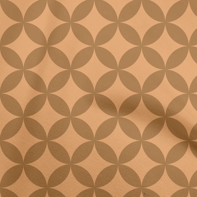 oneOone Cotton Poplin Orange Fabric Geometric Craft Projects Decor Fabric Printed By The Yard 56 Inch Wide