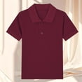 thumbnail image 2 of Annhoo Polos d'Été pour Filles à Manches Courtes, Col Rabattu, Boutons, Coton, Tennis, Uni, Décontracté, Tunique Basique, 2 à 15 Ans, 2 of 3