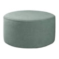 thumbnail image 1 of Rongfmy Round Ottoman Slipcover Footstool Footrest Cover Living Room Stool Green, 1 of 9