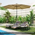 thumbnail image 4 of Costway 10 FT 112 LED Solar-Lighted Patio Table Market Umbrella Crank Tilt Outdoor Beige, 4 of 10