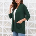 thumbnail image 4 of 2025 Cardigan pour Femmes Chandail Kimono Léopard Classique Col Ras du Cou Col à Boutons Imprimé Animal Cardigan Ouvert Tricot Ouvert, 4 of 7