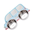 thumbnail image 1 of Baohd Stainless Steel Kids Tableware Set Spoon Fork Cartoon Car Shape Compartment Design Baby Bowl for Kitchen Blue Truck/Bowl/removable, 1 of 4