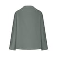 thumbnail image 4 of Timegard Long Sleeve Shirts for Women Cotton Linen Lightweight Button up Tops Blouse Fall Solid Color, 4 of 5