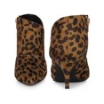 thumbnail image 4 of Unique Bargains Bottines à Petits Talons à Bout Pointu Découpées pour Femmes Brun Léopard (Taille 8,5), 4 of 4