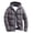 Grey, variant on Miqool Mens Hooded Quilted Jacket Lightweight Puffer Cotton Jacket Warm Winter Coat Outerwear
