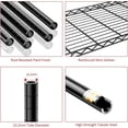 thumbnail image 4 of M MZG 5 Tiers Metal Wire Shelving Unit Storage Rack, Dimensions: 45.3"W x 15.8"D x 70.4"H, Black, 4 of 7