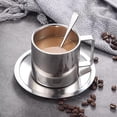 thumbnail image 1 of EGNMCR Kitchen Utensils Set, Cooking Utensils Set, 304 European Style Stainless Steel Coffee Cup Set Office Double Layer Insulated Water Cup Reception Business Gift Tea Cup coffee cup, 1 of 6
