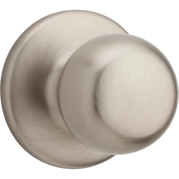 Fairfax Satin Nickel Front Door Knob with Deadbolt Reversible Exterior/Interior Entry Door Knob with Key and Deadbolt Lock Front Door Knobs with Lock/Front Door Lock Traditional Home D