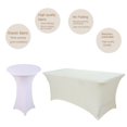 thumbnail image 4 of Elastic Tablecloth Decorative Close-fitted Unique Banquet Rectangular Table Cover, 4 of 5