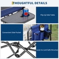 thumbnail image 4 of Gaderth Camping Directors Chair,Oversized Portable Folding Chair,Camping Chair Lawn Chair With Side Table For Adults Support 400 lbs,For Concert Sports Picnic Beach Fishing,2PCS, 4 of 8