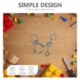 thumbnail image 3 of 1 Set of Metal Interlock Puzzle Rings for Kids and Adults Silver Decor 70 Characters, 3 of 8