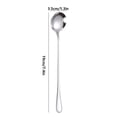 thumbnail image 2 of Lksixu Long Handle Stainless Steel Mixing Spoon Coffee Spoon Ice Cream Spoon Ice Tip Round Spoon Kitchen Gadgets, 2 of 2