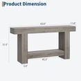 thumbnail image 4 of AKDSteel 63" Farmhouse Console Table with 2 Tiers and Storage – Large Wooden Sofa Table for Entryway, Hallway and Living Room, 4 of 6