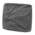 thumbnail image 2 of Housse d'Ottoman Carrée en Velours Extensible à Bas Élastique pour Salon Lavable Gris Foncé, 2 of 8
