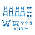 thumbnail image 3 of RC Car Upgrade Parts Kit, High Strength Aluminum Alloy RC Front Steering Assembly with Gasket for Maintenance Blue, 3 of 8