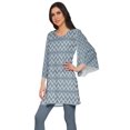 thumbnail image 2 of Moomaya Robes Tuniques Courtes Femmes Manches Kimono Kurti Imprimé Mini Tenue d'Été, 2 of 5