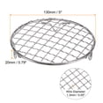 thumbnail image 2 of Unique Bargains Grille de Cuisson Ronde, Grille de Barbecue en Fil Croisé en Acier Inoxydable de 5 Pouces avec Pieds, 2 of 5