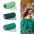 thumbnail image 3 of 1 Roll Glitter Trimming Tulle Roll No Odor Net Yarn Wreath Decorations Sheer Ribbon for Indoor, 3 of 7