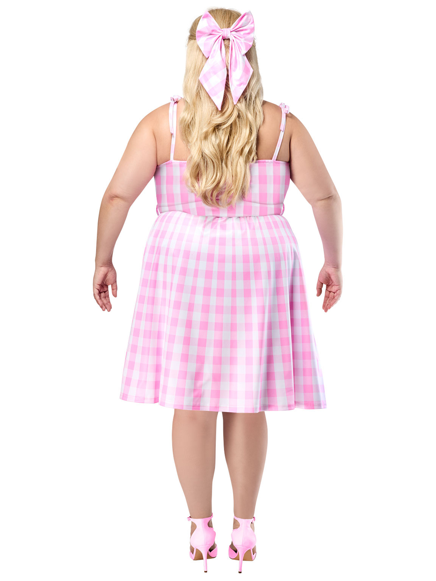 Costume Barbie Robe à Carreaux Roses Perfect Day du Film Barbie pour Adultes par Rubies, pour Femmes