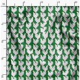 thumbnail image 2 of Soimoi Green Poly Georgette Fabric Hen Bird Printed Fabric 1 Yard 52 Inch Wide, 2 of 6