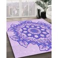 thumbnail image 3 of Ahgly Company Machine Washable Indoor Rectangle Transitional Blossom Pink Area Rugs, 7' x 10', 3 of 7