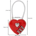 thumbnail image 2 of Jinsinto Serrure à Combinaison, Cadenas d'Amour Mignon à 3 Chiffres, mini Serrure de Porte Extérieure (Rouge), 2 of 5