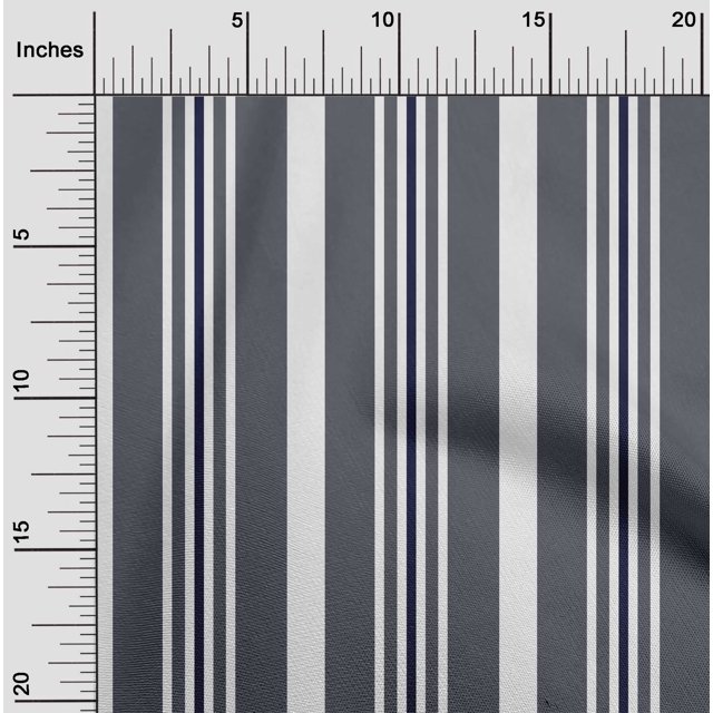 oneOone Cotton Silk Fabric Stripe Printed Craft Fabric BTY 42 Inch Wide