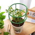 thumbnail image 4 of Christmas Cactus Flower Stand | Semi-Circular Climbing Plant Support Pole | Steel Core White Painted Garden Bonsai Tool | Rust-Resistant, Adjustable Vegetable Rack | 14x14x3cm Set of 3 for Tomatoes,, 4 of 9