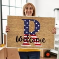 thumbnail image 1 of 4th of July Door Mat Outdoor,Independence Day Welcome Doormat, 4th of July Coir Doormat with Non Slip Backing ,Patriotic Mat Star Front Porch Rugs For Home Entrance 4th of July Decoration,(15*24"), 1 of 2