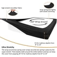 thumbnail image 3 of PiccoCasa Box Spring Cover Wrap Around 4 Sides, Smooth Stretchy Black Queen, 3 of 7