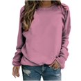 thumbnail image 1 of Sweat-shirts Décontractés à Col Rond à Manches Longues Coupe Ample Pull-Overs Doux Automne Vêtements de Mode, 1 of 5