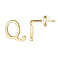 thumbnail image 1 of Boucles d'Oreilles Alphabet 26 en Or avec Finition Plaquée Or pour Femmes, 1 of 9