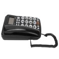 thumbnail image 3 of Home Fixed Phone, Corded Desk Telephone Hands Free Tilt Display Disturbing Free Mode  for Office for Hotel Rooms, 3 of 8