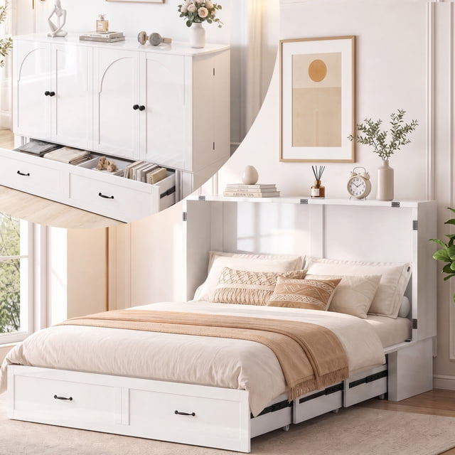 Article Style Format Puremind Lit Escamotable Format Grand avec Matelas Inclus, Lit Mural ...