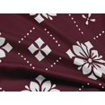 thumbnail image 4 of oneOone Rayon Maroon Fabric Floral & Tiles Moroccan Fabric For Sewing Printed Craft Fabric By The Yard 56 Inch Wide, 4 of 5