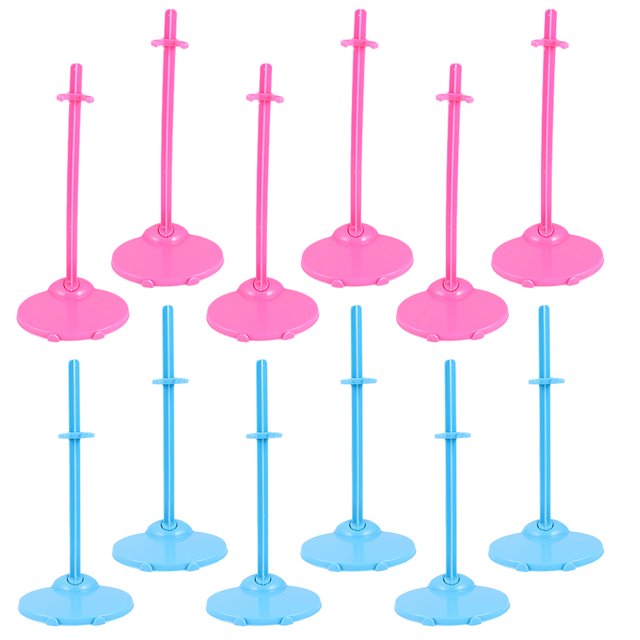 12 Pcs Support de Poupée Clip de Fixation de Jouet de Bureau Support d'Affichage Stable Accessoire de Poupée