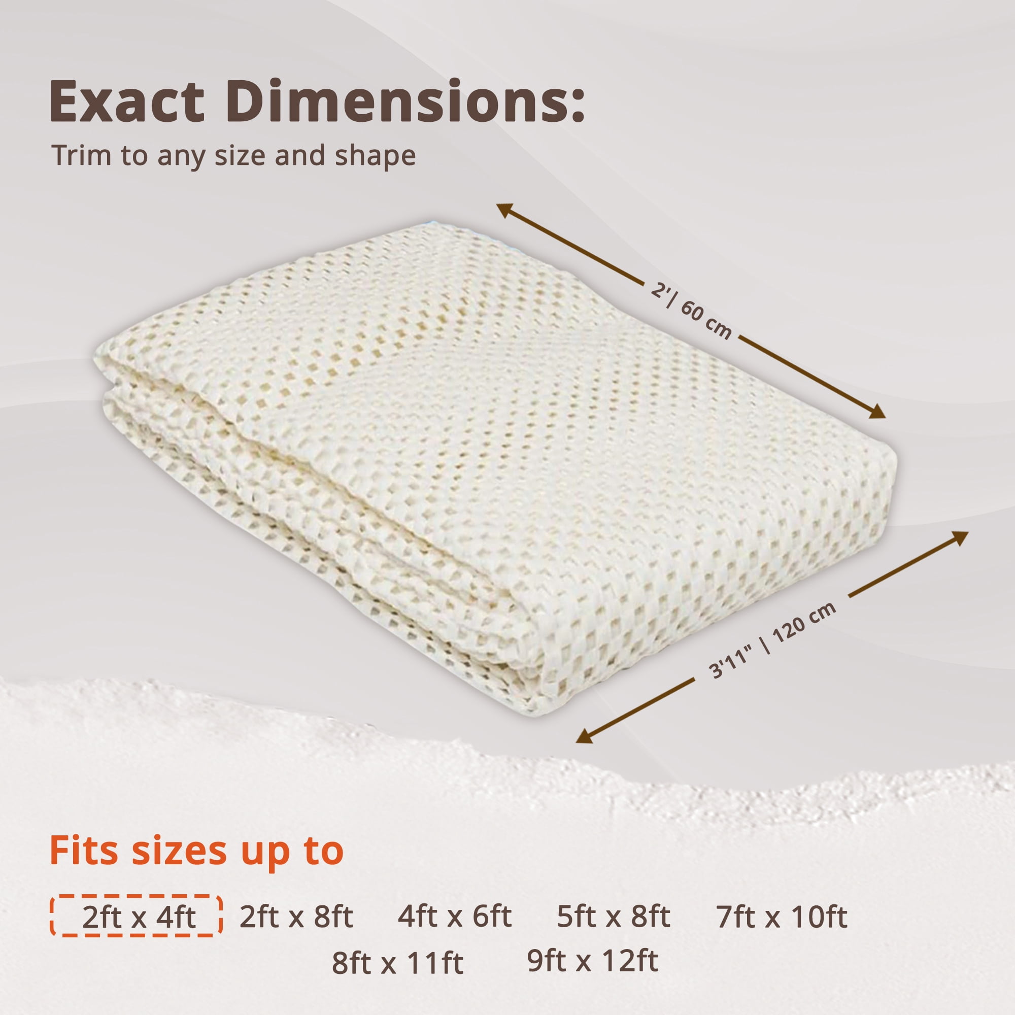 Rug Branch Rug Pad Collection Premium Standard Soft PVC Tapis Antidérapants