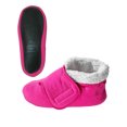 thumbnail image 1 of Silverts Men & Women Soft Fleece Booties Extra Wide Slippers, XS, Fuschia, 1 of 2