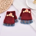 thumbnail image 1 of AJIWYH Gants pour Enfants Hiver, Gants d'Hiver Tout-Petits Enfants Garçons Filles Doux Chauds Gants en Laine Enfants Gants Thermiques en Tricot Gants de Neige pour Enfants Rouge, 2-6 Ans, 1 of 3
