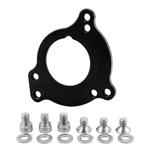 Maoww Bike Adapter Plate Chain Guide Aluminum Alloy Conversion Replacement Parts Biking Portable Repairing Accessory Black 1Set