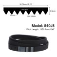 thumbnail image 2 of Unique Bargains 540J8 PJ V-Ribbed Belt, 54' Length x 0.74' Width, EPDM, Industrial Transmission, 2 of 5