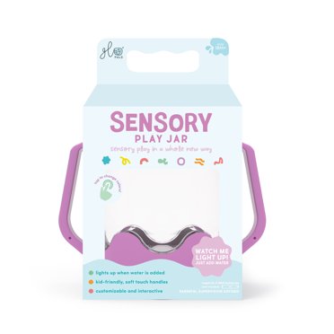 Glo Pals - Pots Sensoriels, Jouet pour Enfants Activé par l'Eau - Poussière d'Étoile - Violet