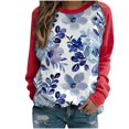 thumbnail image 1 of Sweat-shirts à Col Rond pour Femmes Pulls Décontractés Imprimés à Fleurs Ample Sweat-Shirt Doux Automne Vêtements, 1 of 3