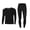 Black, variant on Men's Thermal Underwear Set, Moisture Wicking Base Layer Long Johns with High Elastic Fabric, Breathable Winter Pajamas for Outdoor Casual Wear